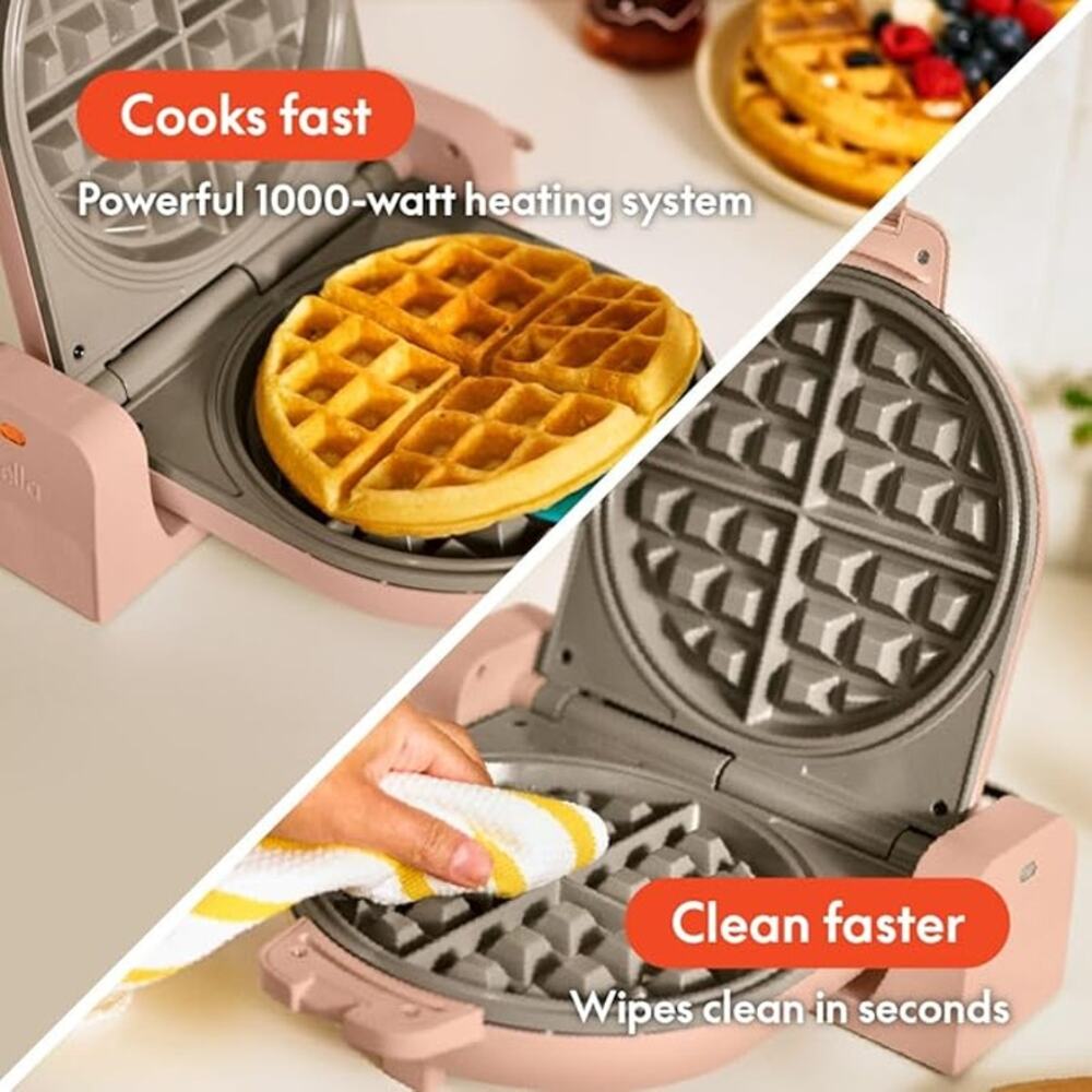 bella Flip-n-Store Waffle Maker with Ceramic Nonstick Coating | NEW - Picture 4 of 5